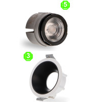 Kit Foco Modulo Arumled COB 7W Aro Makaili Driver Lifud [AL43014335LM]