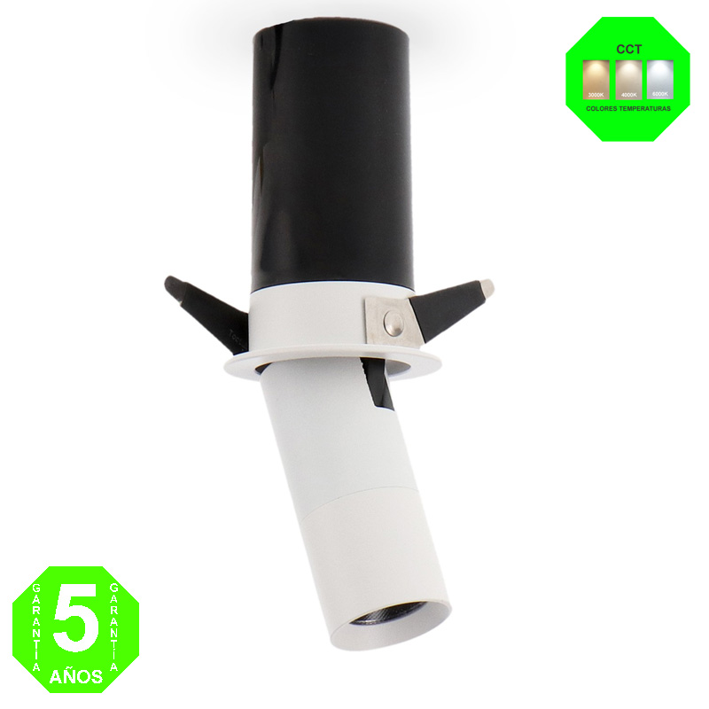 Foco Downlight LED CCT Orientable Mini Tube Round Blanco 5W [AL4453GA]