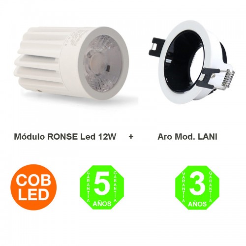 Kit Aro Lani Foco Módulo Led Ronse 12W Driver Lifud IP20 [ALGA44194331]