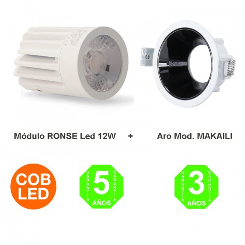 Kit Aro Makaili Foco Módulo Led Ronse 12W Driver Lifud IP20 [ALGA44194335]