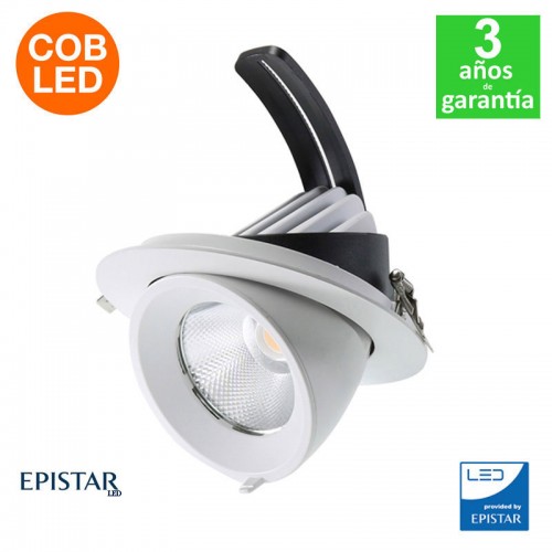Foco Downlight Led Basculante y orientable TRACK 15W IP20 Epistar COB UGR<19 Ø Corte 110mm [ALLM4131]