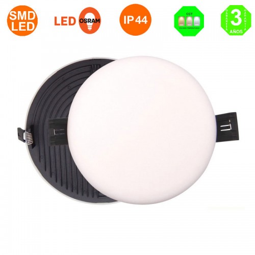 Foco Downlight LED CCT Sin Marco QUASAR 8W IP44 Osram Chip [ALFL2020]