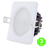 Foco Downlight Led Cuadrado Baños Cocinas Exteriores 15W IP65 [SLDLFS04-15W]
