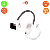 Foco Downlight LED Empotrable 2W CRI>90 UGR<17 Corte 26x26mm [ JW-2W-M]