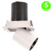 Foco Downlight led Orientable Cuadrado Tube Square 12W [AL4185GA]
