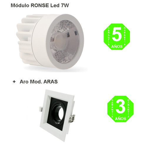 Kit Aro Aras cardan Foco Módulo Led Ronse 7W Driver Lifud IP20 [AL44154379GA]