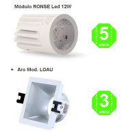 Kit Aro Cuadrado Loau Foco Módulo Led Ronse 12W Driver Lifud [AL44194334GA]
