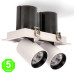 Foco led Doble Orientable Rectangular Tube Square 24W [AL4188GA]
