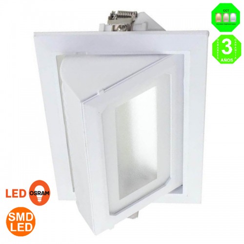 Foco Downlight Led CCT Basculante 40W Osram Chip Corte 215x125mm [ALFL385-CCT] 