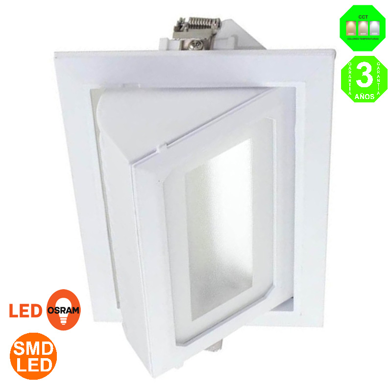 Foco Downlight Led CCT Basculante 40W Osram Chip Corte 215x125mm [ALFL385-CCT] 