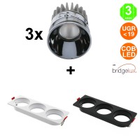 Foco Modulo led 30W Bridgelux Soporte Empotrable Rectangular Blanco o Negro [ALLM43064363]