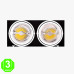 Foco Downlight Cardan LED Direcionable Empotrable 24W [JWCARLED-2x12W] 