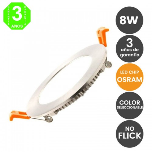 Placa Downlight Led Acero Inox 8W CCT Osram Chip [AL41266]