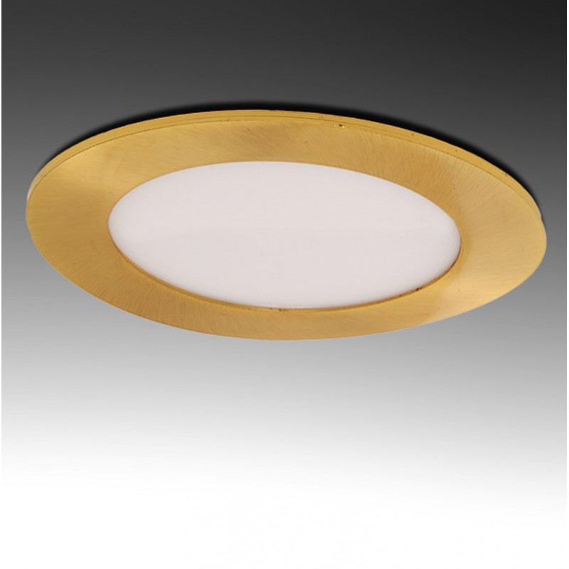 Placa Foco Downlight LED Marco color Dorado 6W Ø Corte 104mm 50.000H [GL-CL-R6N-G]