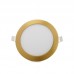 Placa Foco Downlight LED Marco Color Dorado 12W Corte 153mm [GL-CL-R12N-G]