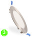 Placa Foco Downlight Led CCT 6W Marco color Níquel Corte110mm [AL5501LM]