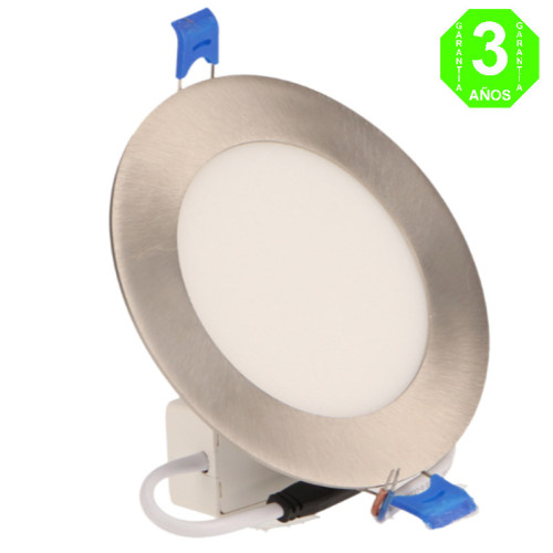 Placa Foco Downlight Led CCT 6W Marco color Níquel Corte110mm [AL5501LM]