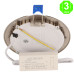 Placa Foco Downlight Led CCT 6W Marco color Níquel Corte110mm [AL5501LM]