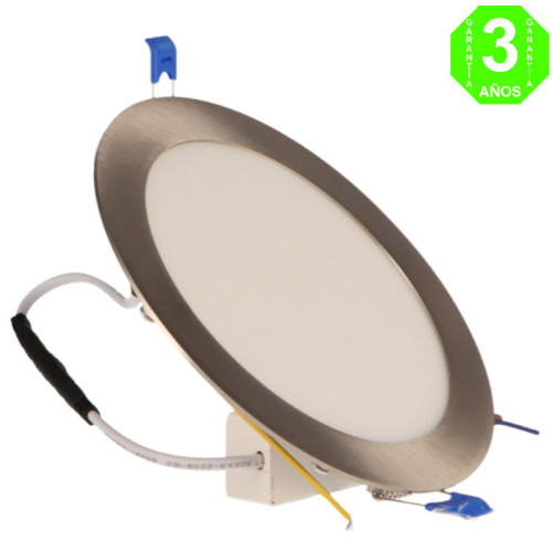 Placa Foco Downlight Led CCT Marco color Níquel 12W [AL5507LM] 