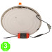 Placa Foco Downlight Led CCT Marco color Níquel 25W Corte 280mm [AL5523LM]