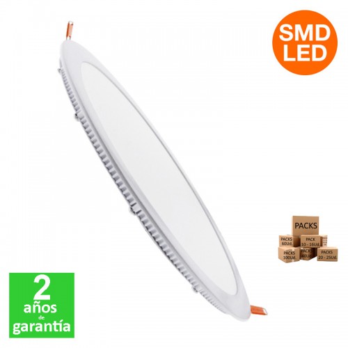 Foco SLIM Placa Downlight LED 25W 2500Lm IP20 100Lm/W Ø300x20mm Corte 285mm [ALLM5214]