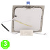 Placa Foco Downlight Led CCT Slim Cuadrado 12W Marco color Níquel [AL5508LM]
