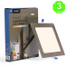 Placa Foco Downlight Led CCT Slim Cuadrado 12W Marco color Níquel [AL5508LM]