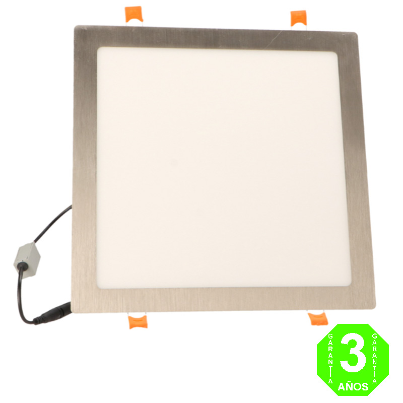 Placa Foco Downlight Led CCT Cuadrado Slim color Níquel 25W  [AL5524LM]