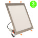 Placa Foco Downlight Led CCT Cuadrado Slim color Níquel 25W  [AL5524LM]