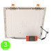 Placa Foco Downlight Led CCT Cuadrado Slim color Níquel 25W  [AL5524LM]