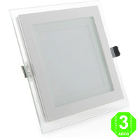 Foco placa Downlight LED Cuadrado Cristal 12W [GR-MB02-12W]