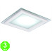 Foco placa Downlight LED Cuadrado Cristal 12W [GR-MB02-12W]