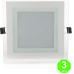 Foco placa Downlight LED Cuadrado Cristal 12W [GR-MB02-12W]