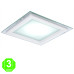 Foco placa Downlight LED Cuadrado Cristal 15W [GRMB02-15W]