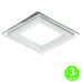 Foco placa Downlight LED Cuadrado Cristal 6W [GRMB02-6W]