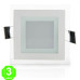 Foco placa Downlight LED Cuadrado Cristal 6W [GRMB02-6W]