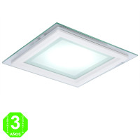 Foco Placa Downlight LED Cuadrado Cristal 18W [HOMB02-18W]