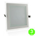 Foco Placa Downlight LED Cuadrado Cristal 18W [HOMB02-18W]