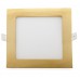 Foco Placa Downlight LED Cuadrado Marco Color Dorado 12W Corte 150x150mm [GL-CL-S12N-G]