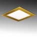 Foco Placa Downlight LED Cuadrado Marco Color Dorado 12W Corte 150x150mm [GL-CL-S12N-G]