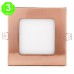 Placa foco downlight Led Cuadrada Marco Color Bronce 6W Corte 101x101mm 50.000h [GL-CL-S6N-B]