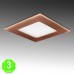 Placa foco downlight Led Cuadrada Marco Color Bronce 6W Corte 101x101mm 50.000h [GL-CL-S6N-B]