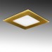 Foco Placa Downlight LED Cuadrado Marco Color Dorado 6W Corte 101x101mm [GL-CL-S6N-G]