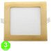 Foco Placa Downlight LED Cuadrado Dorado 12W [GLCLS12N-G]