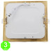 Foco Placa Downlight LED Cuadrado Dorado 12W [GLCLS12N-G]