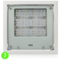 Foco Luminaria LED Empotrable Doseles y Gasolineras 80W IP65 100LmW [NE-FL-GAS-80W]