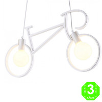 Lámpara Vintage Led Bicicleta Blanca techo [AL8027LM]
