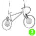 Lámpara Vintage Led Bicicleta Blanca techo [AL8027LM]