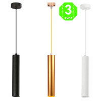 Lámpara metálica Tubular Paipu Dorado Negro Blanco techo [AL8981LM]