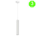 Lámpara metálica Tubular Paipu Dorado Negro Blanco techo [AL8981LM]